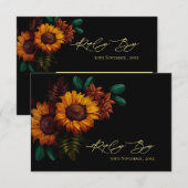 Rustieke Herfst Bloemen Zonnebloem Fall Wedding RSVP Kaartje (Voorkant / Achterkant)