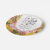 Rustieke herfst bloemenbruiloft Herfst in liefde Papieren Bordje (Gekanteld)