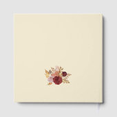 Rustieke herfst bloemenpompoen bruiloft gastenboek (Achterkant)