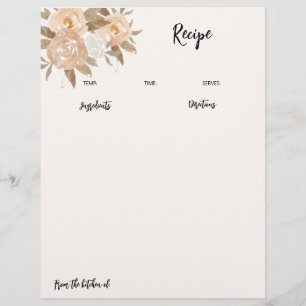 Rustieke Herfst bloemenrecept Multomap papier Flyer