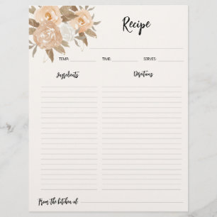 Rustieke Herfst bloemenrecept Multomap papier Flyer