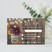 Rustieke herfst bloemenvase herfst bruiloft RSVP (Staand voorkant)