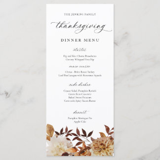 Rustieke herfst bloemstuk Thanksgiving plat menu