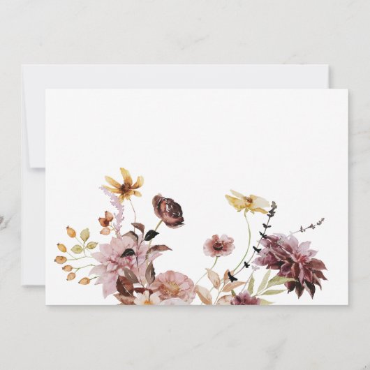 Rustieke Herfst Boho Bruiloft Save The Dates Kaart (Achterkant)