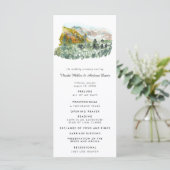 Rustieke herfst bos bruiloft ceremonie programma (Staand voorkant)