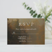  rustieke herfst bos bruiloft RSVP kaartje (Staand voorkant)