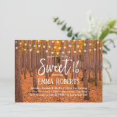 Rustieke Herfst Bos String Lichtjes Sweet 16 Kaart (Staand voorkant)