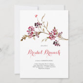Rustieke Herfst Bruids Brunch Uitnodiging met bess (Voorkant)