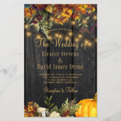 Rustieke herfst budget alles in een bruiloft uitno flyer (Voorkant)
