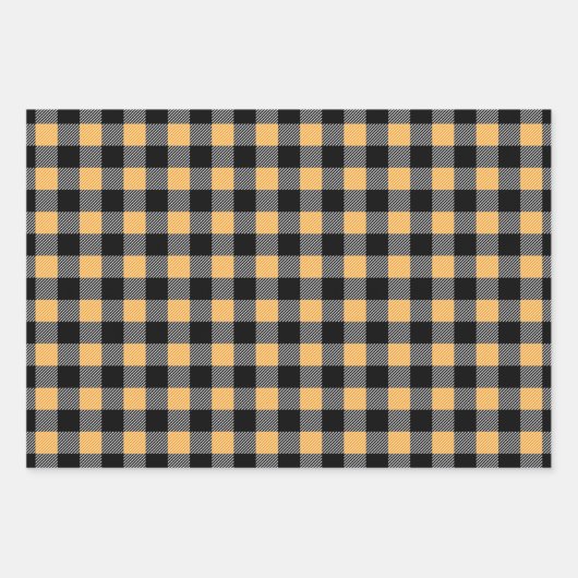 Rustieke Herfst Buffalo Plaid Pattern Inpakpapier Vel (Voorkant 2)