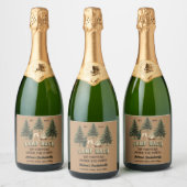Rustieke Herfst Camping Bachelorette Boho Party Cu Sparkling Wijnetiket (Flessen)