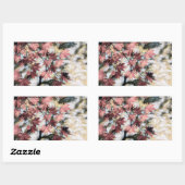 Rustieke herfst esdoorn laat roestig rood roze bru rechthoekige sticker (Vel)