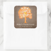 Rustieke herfst esdoorn stroop fles Sjabloon label (Tas)