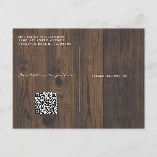 Rustieke Herfst Fairy Lights and Leaves I Do BBQ Aankondigingskaart (Achterkant)