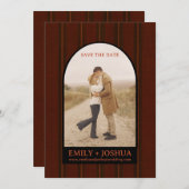 Rustieke Herfst Flat Save The Date Wedding Kaart H (Voorkant / Achterkant)