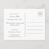 Rustieke Herfst Floral Save the Date Aankondigingskaart (Achterkant)