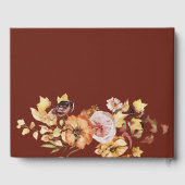 Rustieke Herfst Floral Wedding Custom Gastenboek (Achterkant)