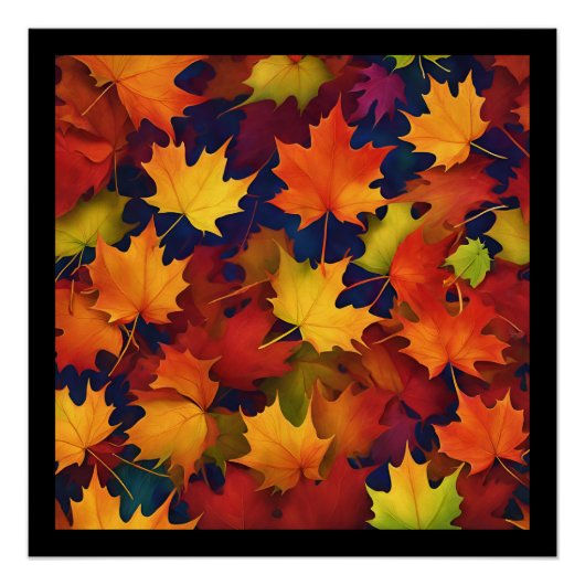 Rustieke Herfst Foliage Glossy Poster Perfect Poster (Voorkant)