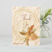 Rustieke Herfst Foliage Goud Lijst Dank u kaart