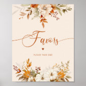 Rustieke herfst gunsten neem een bruids poster (Voorkant)