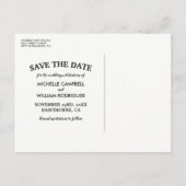 Rustieke herfst herfst bladeren Save the Date Aankondigingskaart (Achterkant)