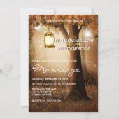 Rustieke herfst herfst bruiloft kaart (Voorkant)