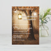 Rustieke herfst herfst bruiloft kaart (Staand voorkant)