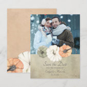 Rustieke Herfst Herfst Foto Bruiloft Save the Date Kaart (Voorkant / Achterkant)