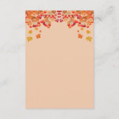 Rustieke herfst herfst herfst bruiloft details informatiekaartje (Achterkant)