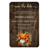 Rustieke Herfst Herfst Hout Bruiloft Save the Date Magneet (Verticaal)