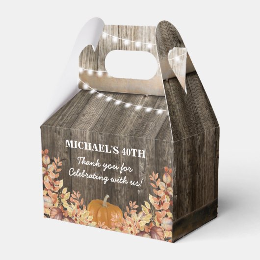Rustieke Herfst Herfst Pompoen Dank u Favoriet Box Bedankdoosjes (Achterkant)