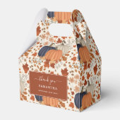 Rustieke Herfst Herfst Pompoenen Wildflowers Blade Bedankdoosjes (Voorkant Zijde)