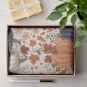 Rustieke Herfst Herfst Pompoenen Wildflowers Blade Tissuepapier (Geschenk)