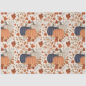 Rustieke Herfst Herfst Pompoenen Wildflowers Blade Tissuepapier (Voorkant)