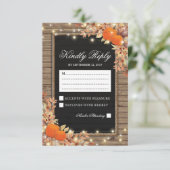 Rustieke herfst Herfst respons | Pompoenbruiloft R RSVP Kaartje (Staand voorkant)