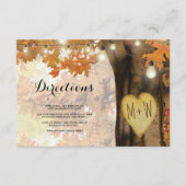 Rustieke Herfst Herfst Tree Lights Bruiloft Routeb Informatiekaartje (Voorkant)