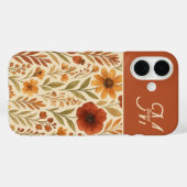 Rustieke Herfst herfst Vibes & Floral Monogram Case-Mate iPhone Case (Achterkant (horizontaal))