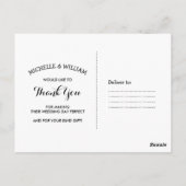 Rustieke Herfst herfstboom bruiloft dank u Briefkaart (Achterkant)