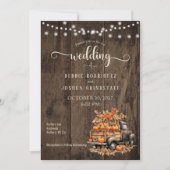 Rustieke Herfst herfsttruck bruiloft uitnodiging (Voorkant)