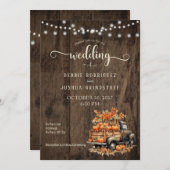 Rustieke Herfst herfsttruck bruiloft uitnodiging (Voorkant / Achterkant)