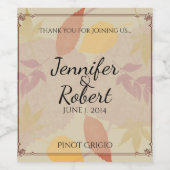 Rustieke herfst laat wijn label etiket (Enkel label)