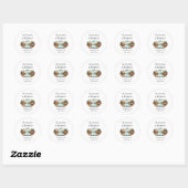 Rustieke herfst Lakeside Forest Wedding Ronde Sticker (Vel)
