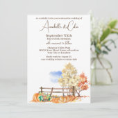 Rustieke herfst Landschap Bomen & Pompoenen Kaart (Staand voorkant)