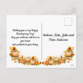 Rustieke Herfst Landschap Happy Thanksgiving Feestdagenkaart (Achterkant)