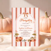 Rustieke Herfst Little Pumpkin Girl Baby shower Kaart