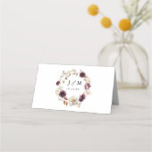 Rustieke herfst Marsala Bloemenbruiloft (Achterkant)