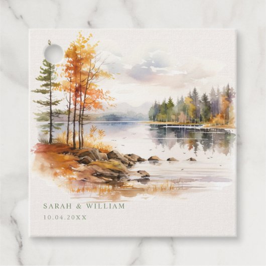 Rustieke herfst natuur bruiloft Favor Labels (Voorkant)