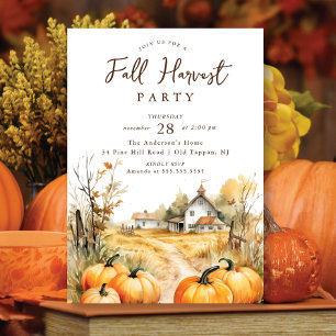 Rustieke Herfst Oogst Barn Thanksgiving Kaart