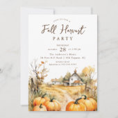 Rustieke Herfst Oogst Barn Thanksgiving Kaart (Voorkant)