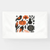 Rustieke Herfst Oogst Folk Classic T-shirt Spandoek (Horizontaal)